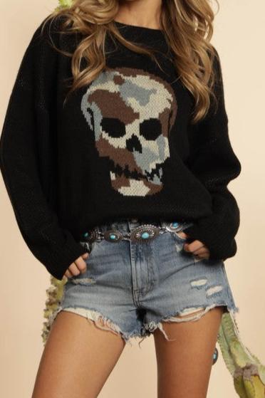 Camo Skull Sweater