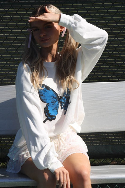 Butterfly printed sweatshirts